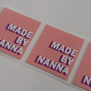 Made By Nanna - 2cm Square Iron on sewing labels
