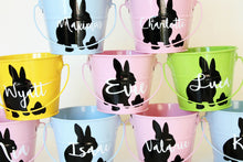 Pink personalised Easter Bucket - Rabbit Silhouette