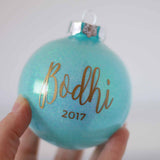 Personalised Name & Year 8cm Christmas Bauble