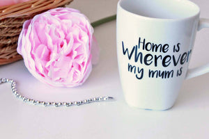 Mum Coffee Cup, Mothers Day Mug, Mother's Day gift, Home is Wherever my Mum is, Mothers Day 2017, MD Gift, gift for her, Mummy gift, tea cup