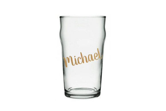 Personalised Groomsman Pint Glass, Wedding Beer glass, Best man gift, Bridal Part Gift, Pint beer glass, Gift for him, custom beer pint