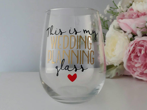 Wedding planning glass, wedding planner, Future Mrs Wine Glass, Engagement Glass, Engaged Wine Glass, wedding engagement gift, Australia