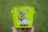 Personalised Easter Bucket - Watercolour Rabbit