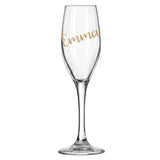 Gold Personalised Stemmed Champagne Flute